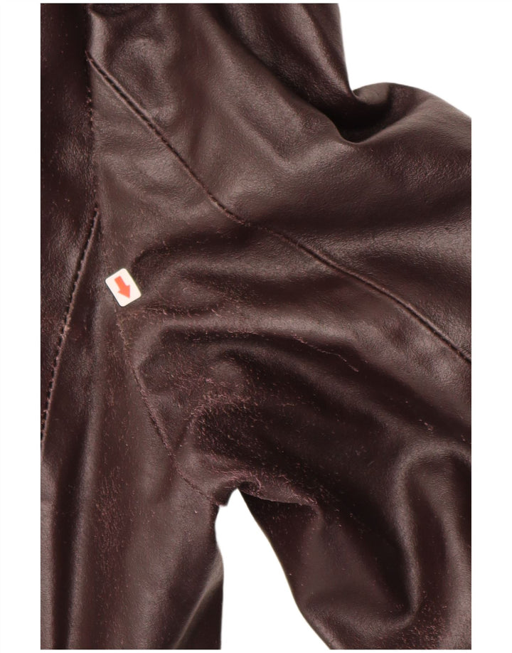 Palton din piele pentru bărbați METROPOLITAN IT 50, maro, piele mare