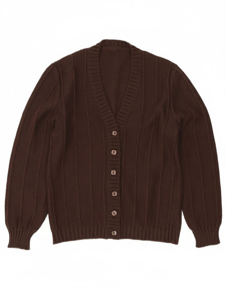 Pulover Cardigan Vintage pentru Damă UK 8 Maro Mic
