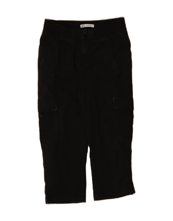 LEE Womens Straight Cargo Capri Trousers US 6 Medium W30 L22 Black Cotton Vintage Lee and Second-Hand Lee from Messina Hembry 