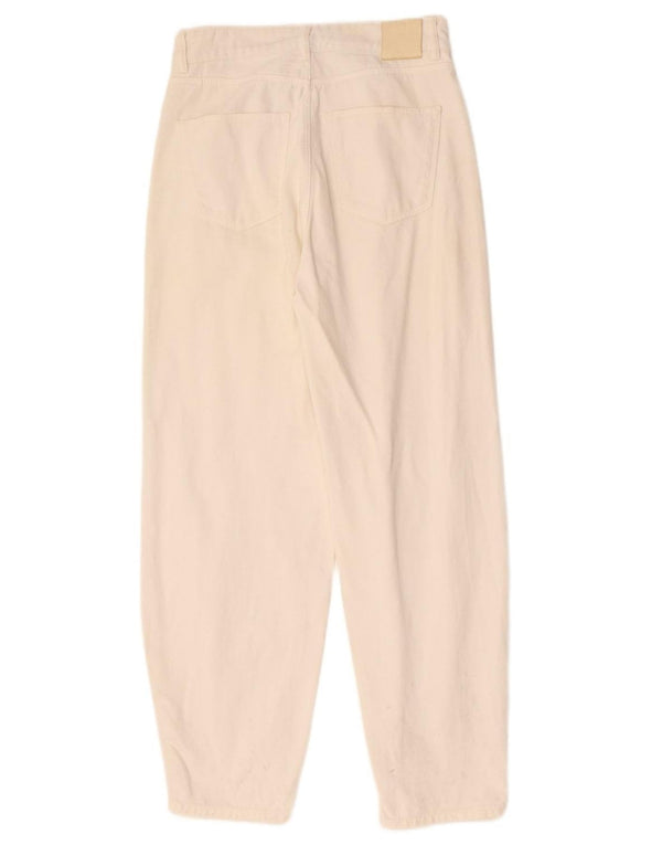 MASSIMO DUTTI Blugi conici pentru femei cu talie înaltă EU 36 XS W26 L28 alb