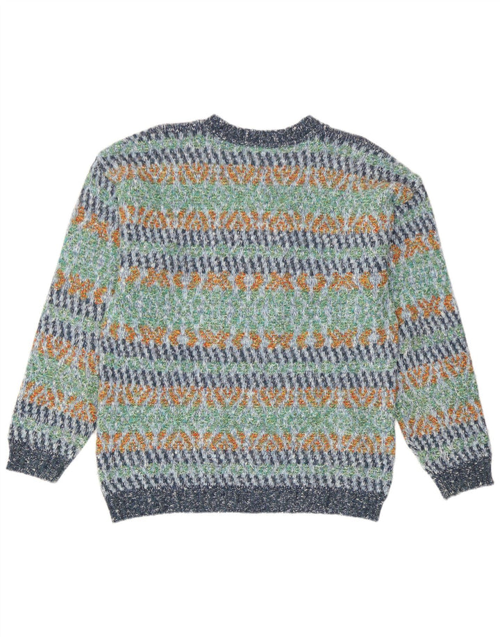 Pulover pentru bărbați North Pole cu gât crew pulover mare multicolor geometric