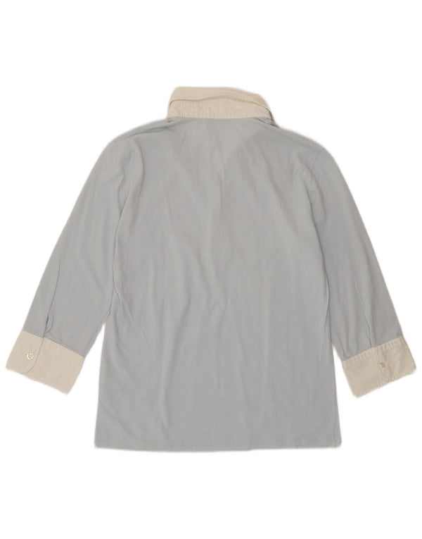 Cămașă polo pentru femei Fred Perry cu mâneci 3/4 UK 14 mare, albastru, bumbac color bloc