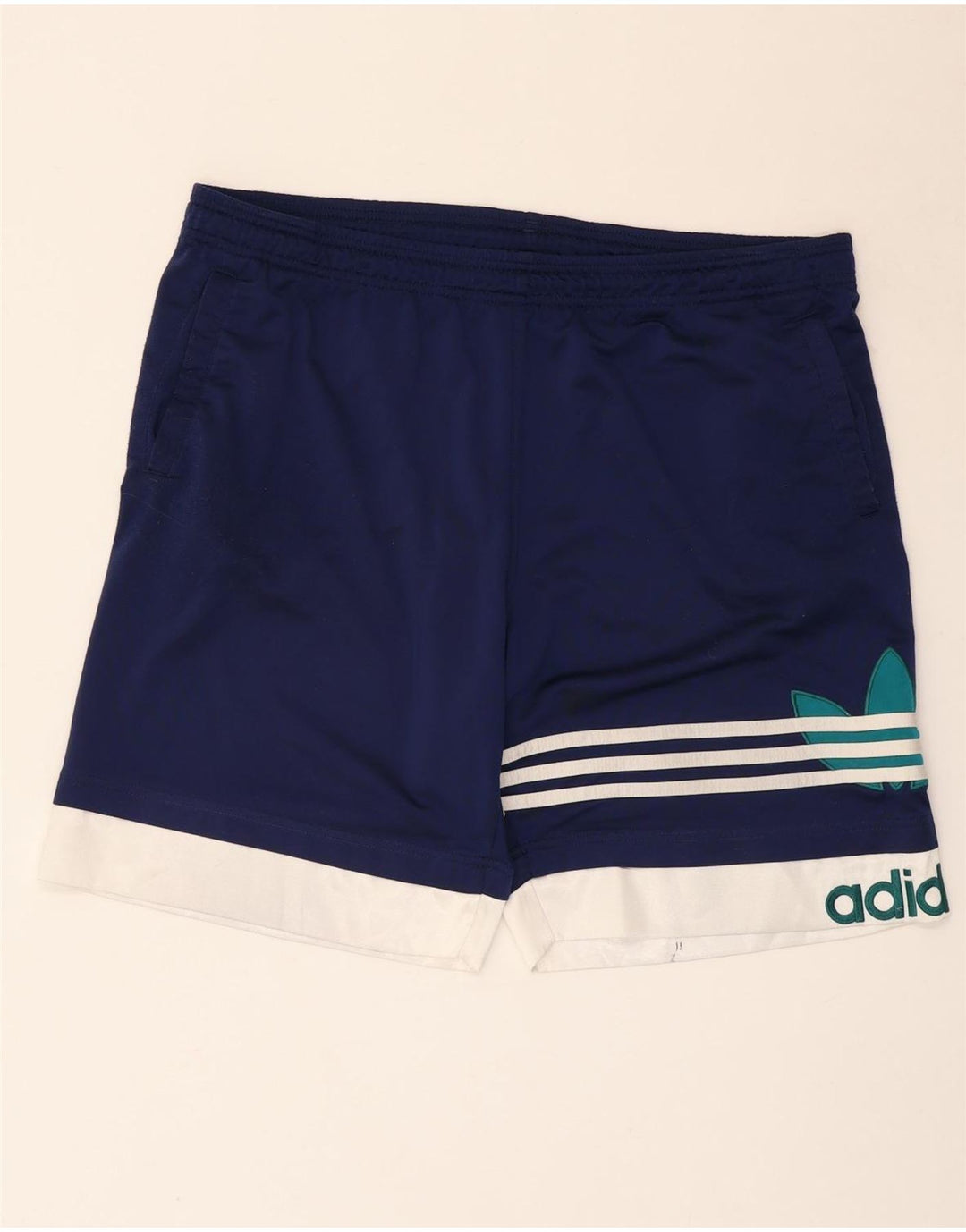 Pantaloni scurți sport grafic Adidas pentru bărbați, mari, bleumarin, poliester color bloc