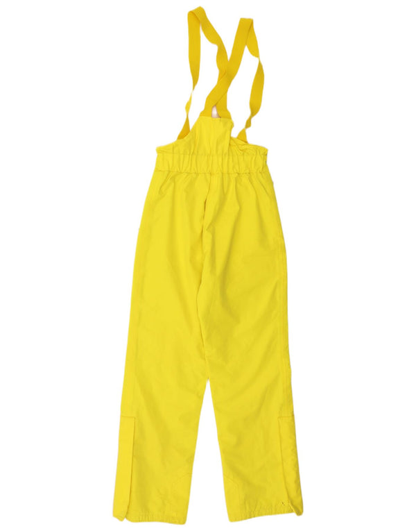 Pantaloni de schi salopete vintage pentru femei EU 34 XS poliamidă galbenă
