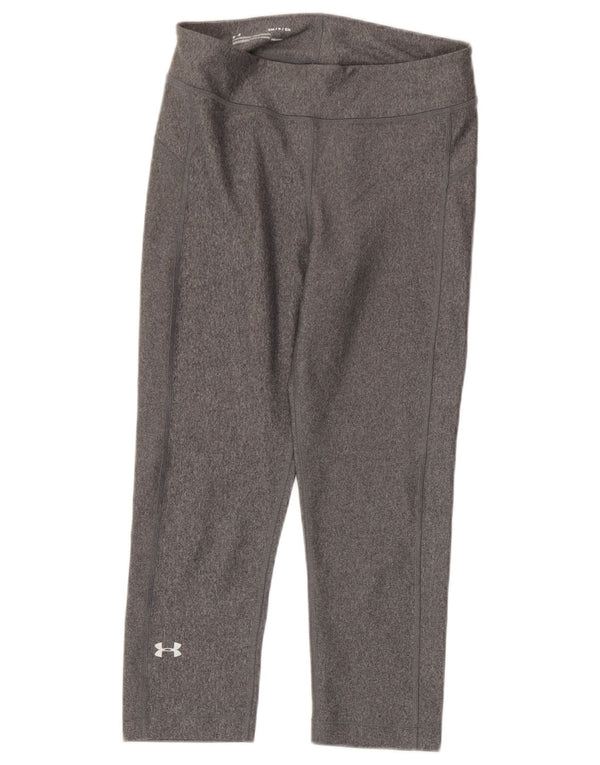 Leggings Capri Under Armour pentru femei Heat Gear UK 8 Small Gri Poliester