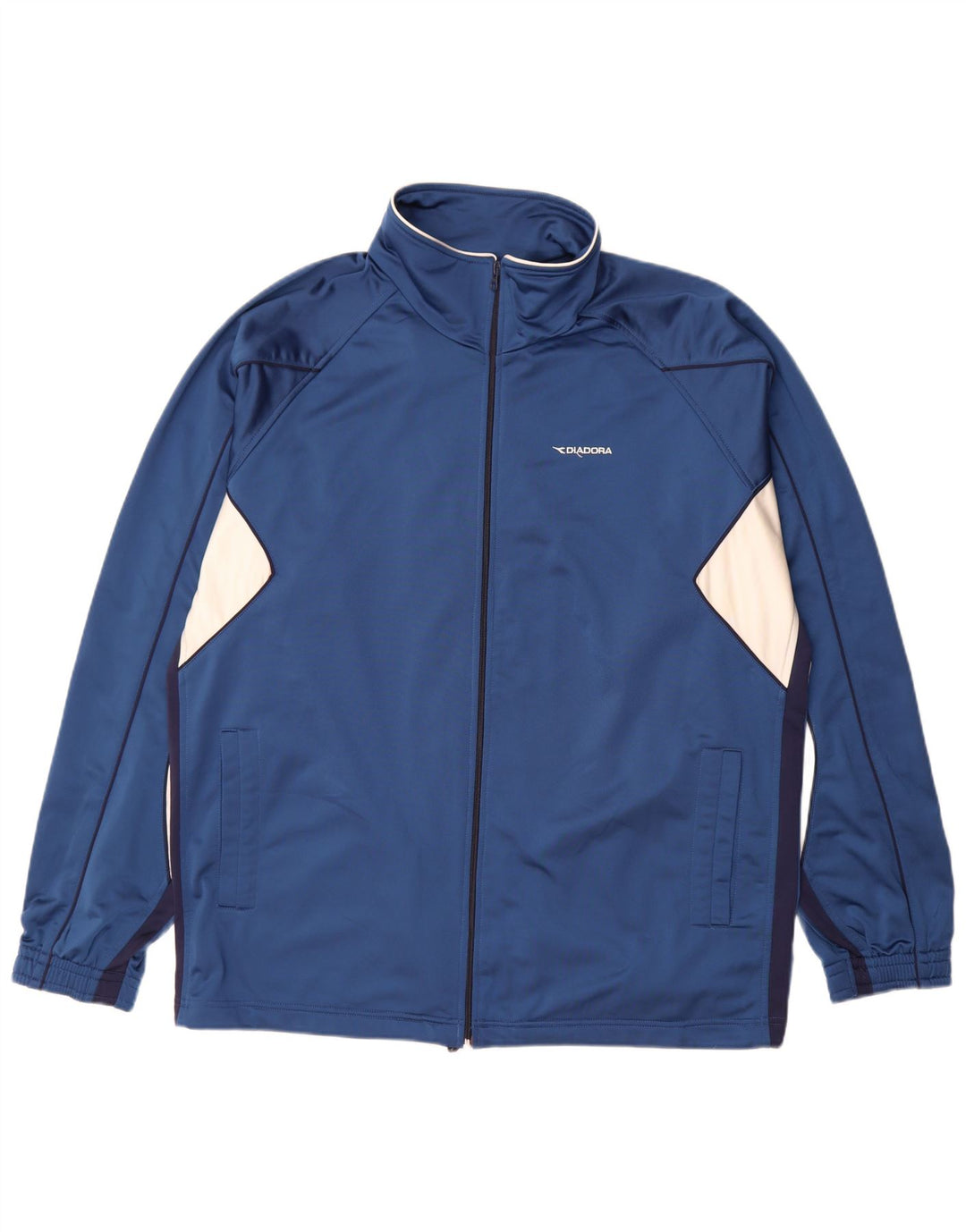 Jachetă de trening pentru bărbați Diadora, 2XL, poliester color block, albastru