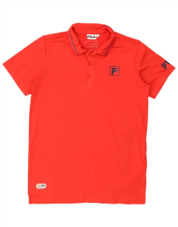 Tricou polo Fila pentru bărbați, poliester roșu mic