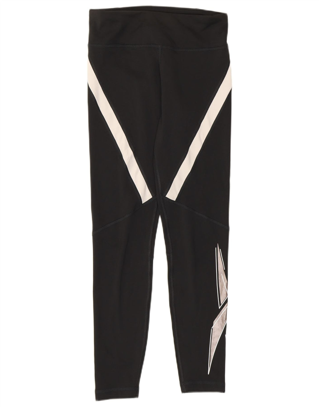 Leggings Reebok Speed Wick pentru femei UK 8/10 Small Black Colorblock Poliester