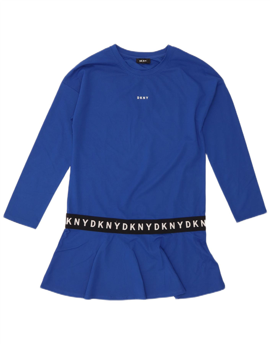 Top cu tunică cu mânecă lungă cu mânecă lungă pentru femei Dkny UK 14 Medium Blue Viscose