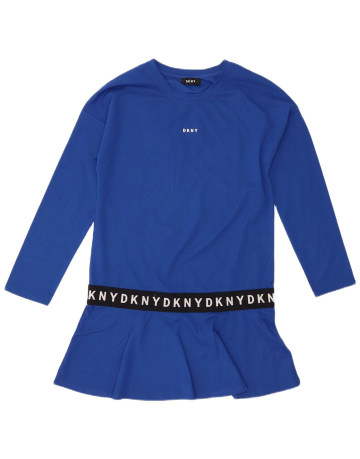 Top cu tunică cu mânecă lungă cu mânecă lungă pentru femei Dkny UK 14 Medium Blue Viscose