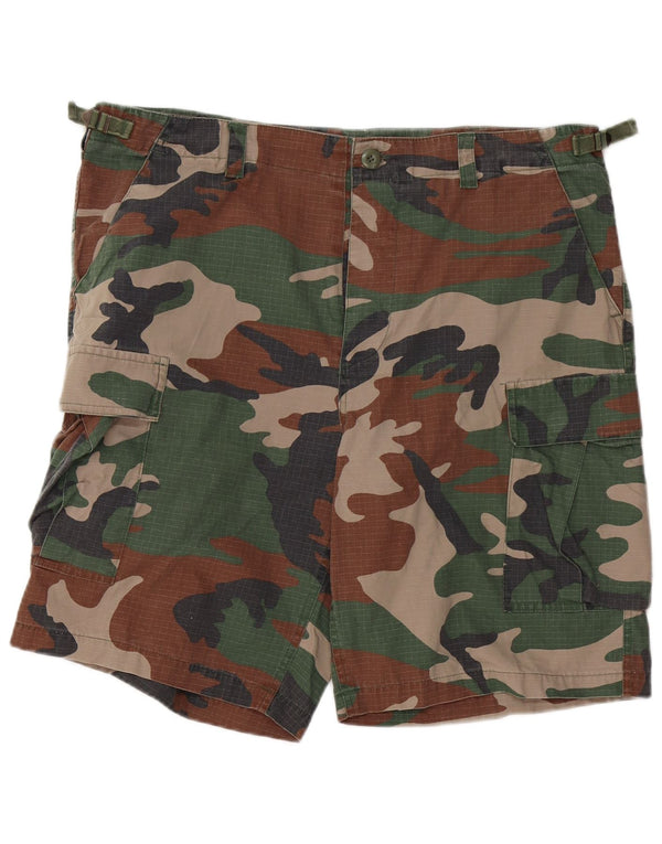 Pantaloni scurti cargo pentru bărbați VINTAGE 2XL W42 bumbac camuflaj kaki