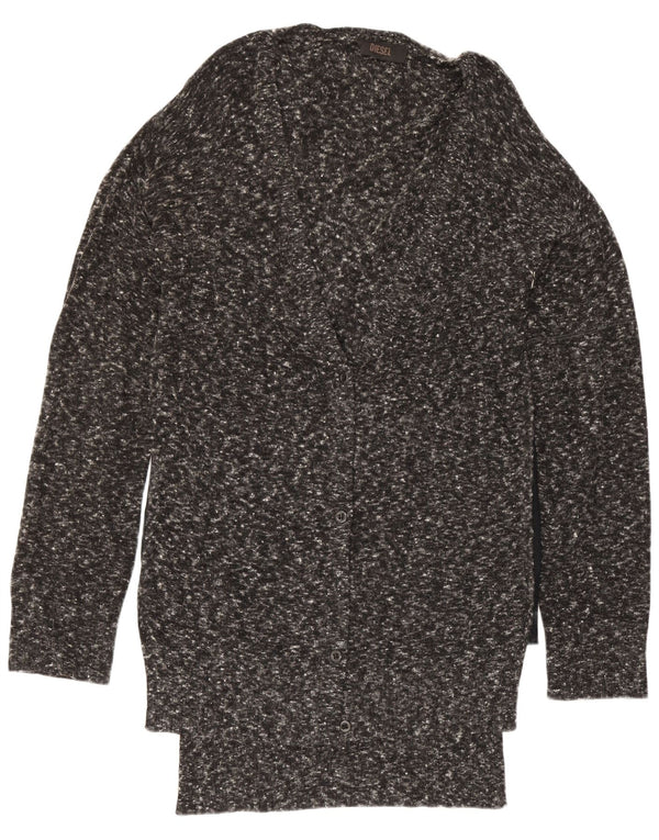 Pulover cardigan supradimensionat cu paragate Diesel pentru femei UK 10 Small Gri Flecked