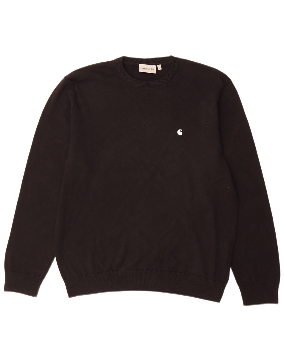Pulover pentru bărbați Carhartt cu gât roșu, bumbac mare, negru