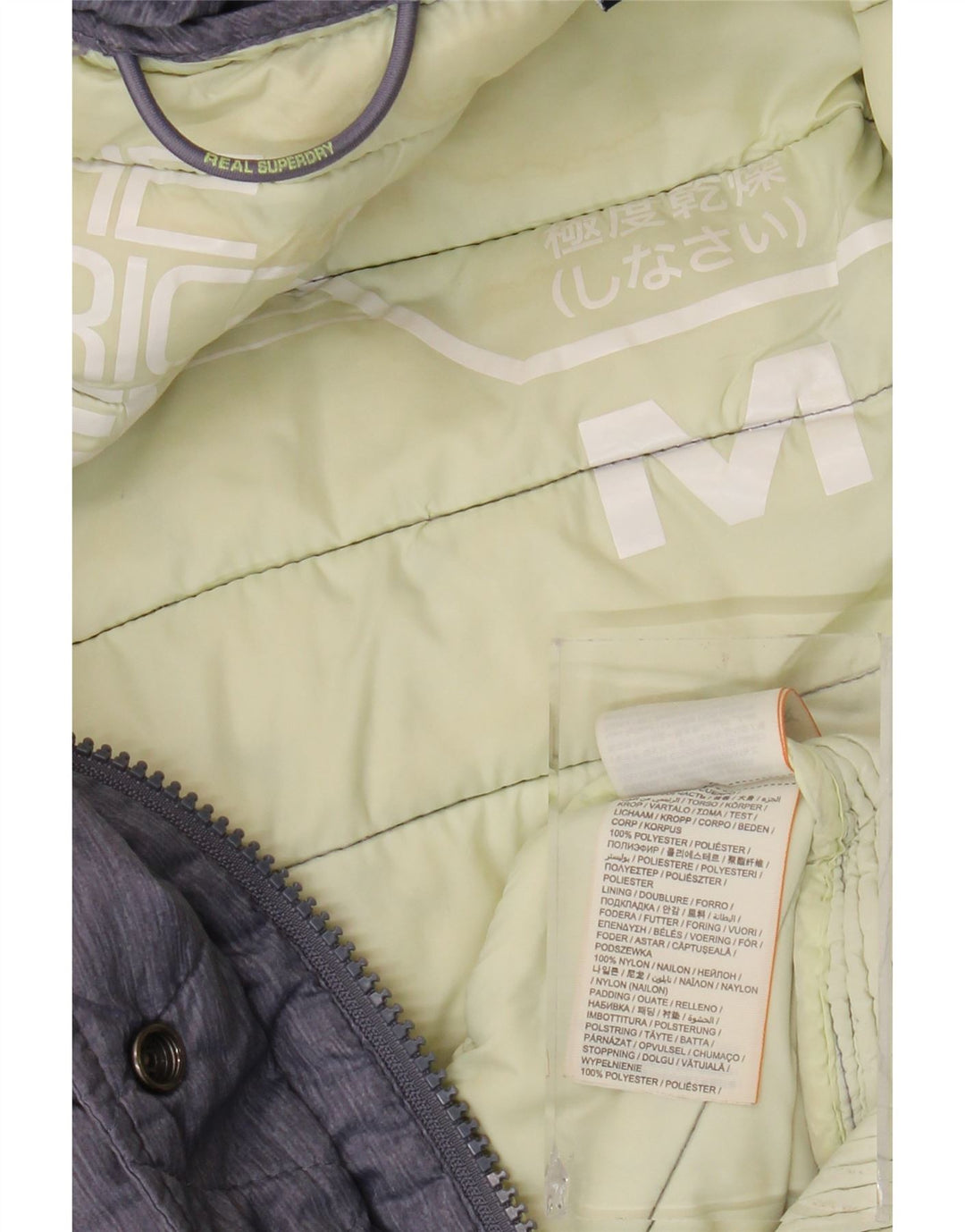 SUPERDRY Jachetă căptușită cu glugă pentru femei UK 12 Medium Bleumarin Poliester