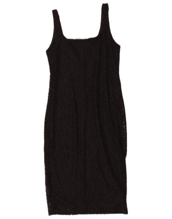 Rochie din dantelă fără mâneci Trafaluc pentru femei Zara UK 12 Medium Black Floral