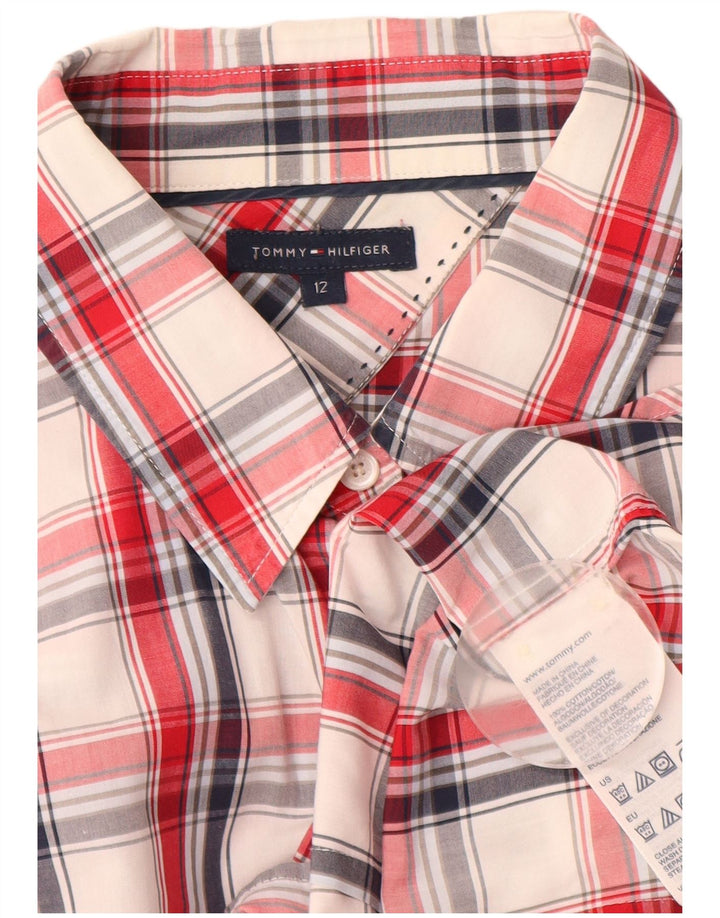 Cămașă Tommy Hilfiger pentru femei US 12 Large Red Check Bumbac