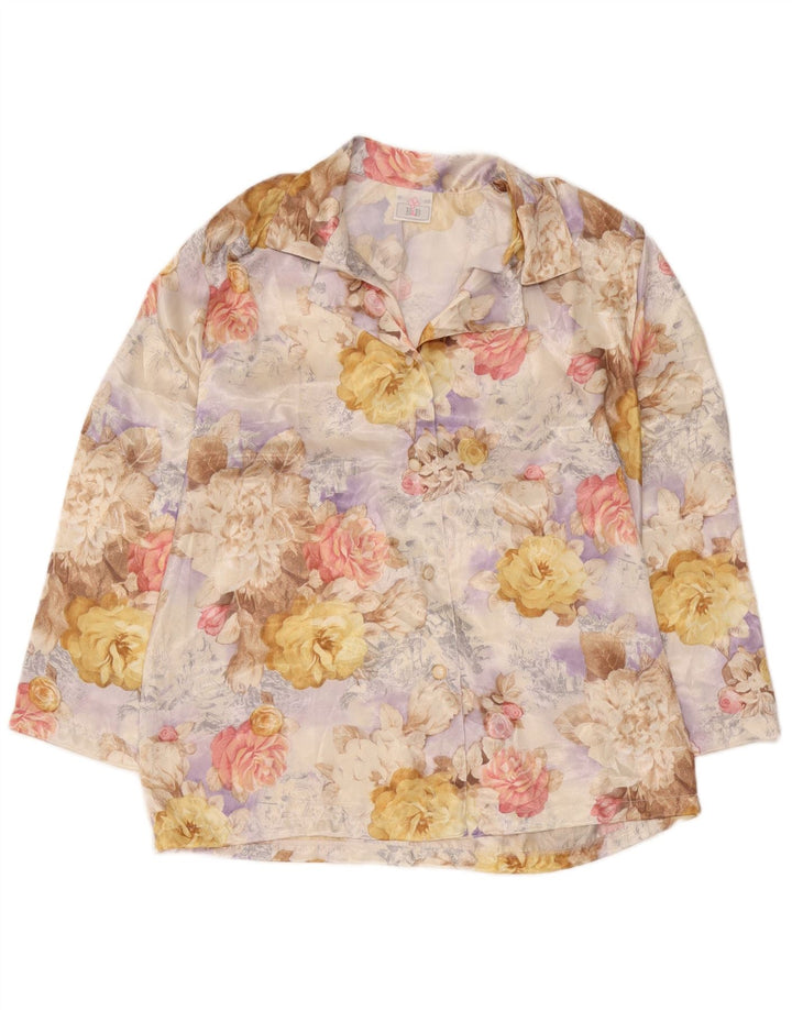 Cămașă cu mânecă lungă pentru femei Vintage IT 48 XL Multicolor Floral