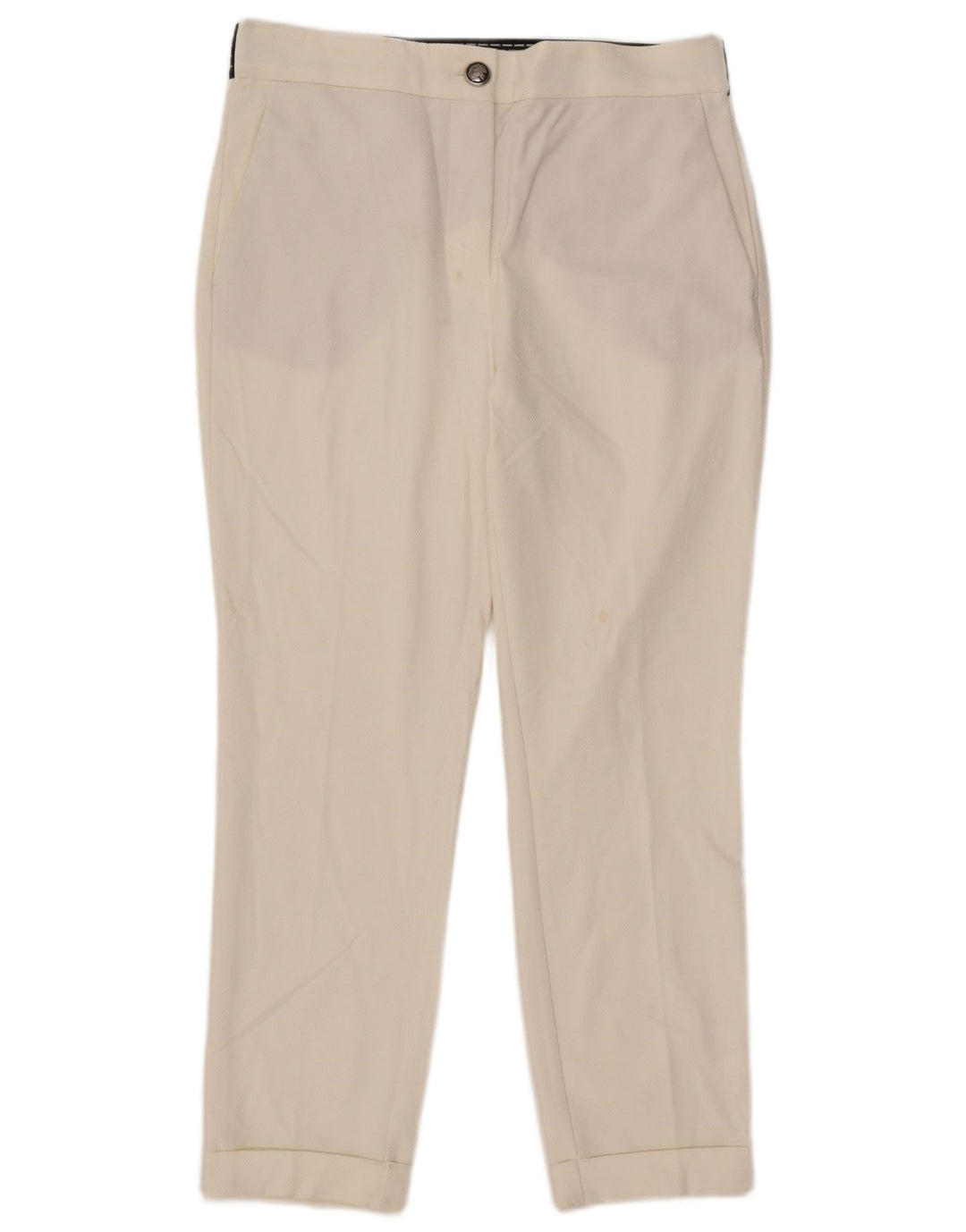 Pantaloni chino slim pentru femei Zara L30 L27, alb, poliester