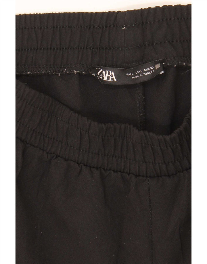 Pantaloni de jogging crop pentru femei Zara Pantaloni cargo mari L30 L26 Negri