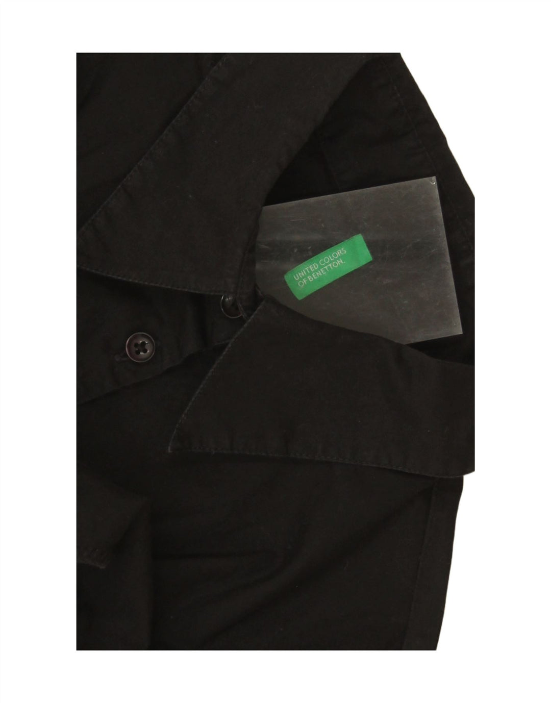 Body de cămașă cu mânecă lungă pentru femei Benetton UK 12 Medium Black