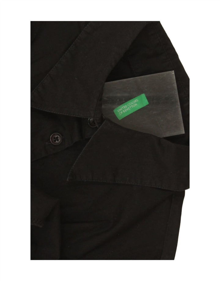 Body de cămașă cu mânecă lungă pentru femei Benetton UK 12 Medium Black