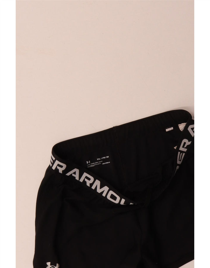 Pantaloni scurți sport grafic pentru fete UNDER ARMOUR 13-14 ani XL poliester negru