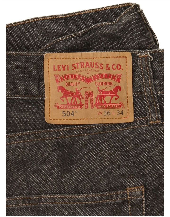 Blugi drepti pentru bărbați Levi's 504 W36 L34 gri