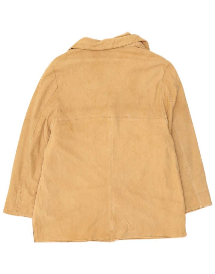 Jachetă vintage de piele intoarsa pentru femei IT 44 Bej mediu
