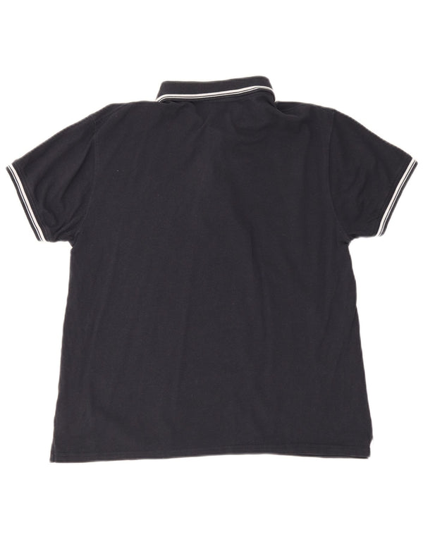 Tricou polo Sergio Tacchini pentru bărbați, bumbac, albastru bleumarin mediu