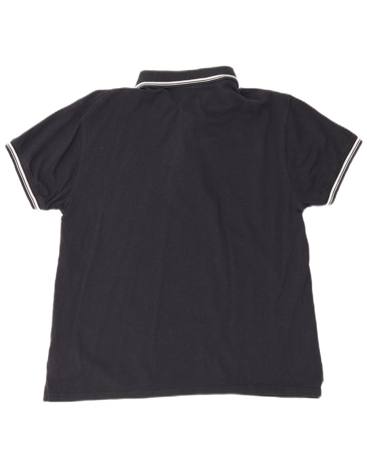 Tricou polo Sergio Tacchini pentru bărbați, bumbac, albastru bleumarin mediu