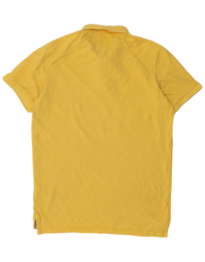 Tricou polo pentru bărbați Superdry, bumbac galben mare