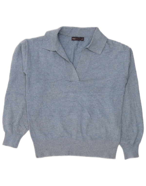 Pulover cu gât polo supradimensionat pentru femei Marks & Spencer UK 6 XS Albastru