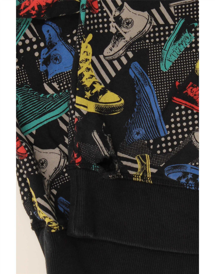 Hanorac grafic pentru bărbați Converse Pulover mediu din bumbac multicolor