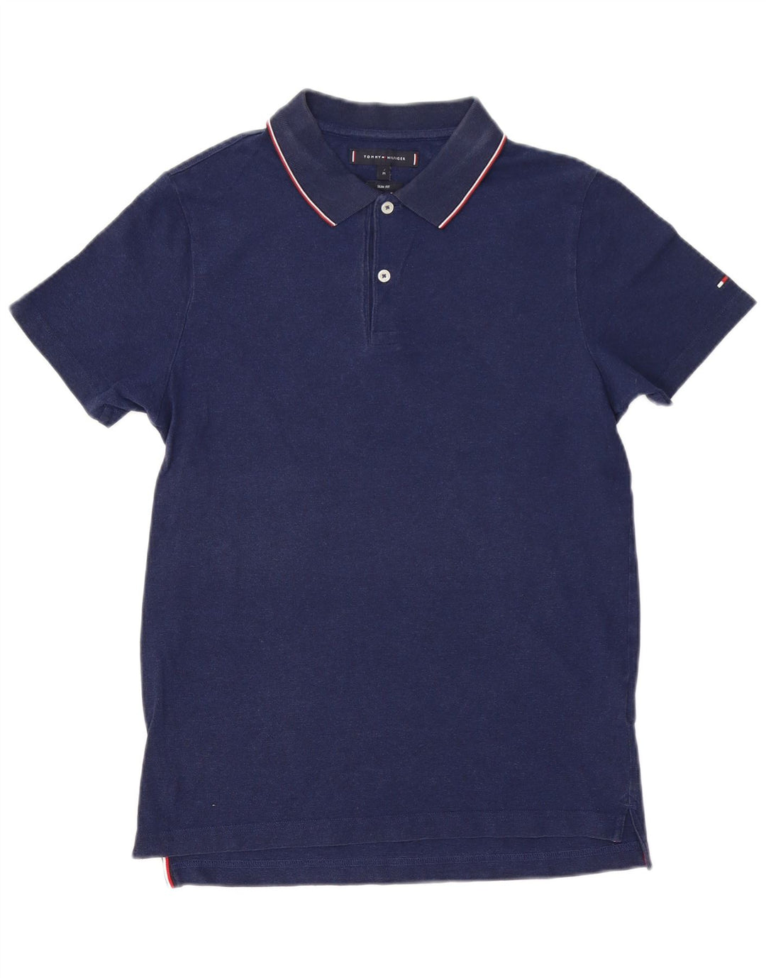 Cămașă polo TOMMY HILFIGER pentru bărbați, bumbac, albastru bleumarin mediu