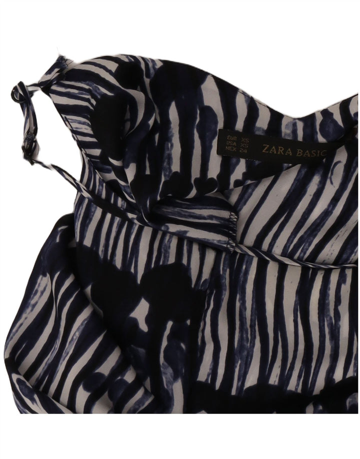Combi fără mâneci cu model abstract pentru femei Zara UK 6 XS bleumarin