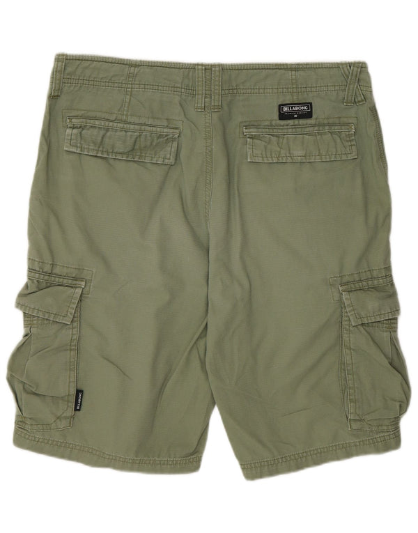 Billabong Mens Cargo Shorts Medium W32 Green Cotton