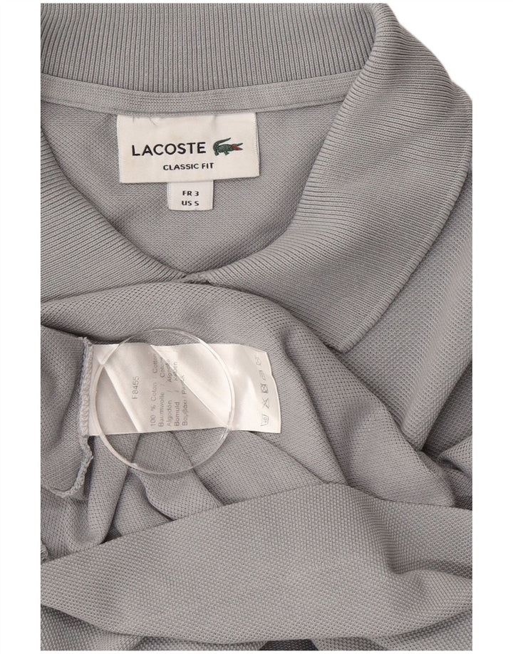 Tricou polo Lacoste Classic Fit pentru bărbați, mărimea 3, bumbac gri mic