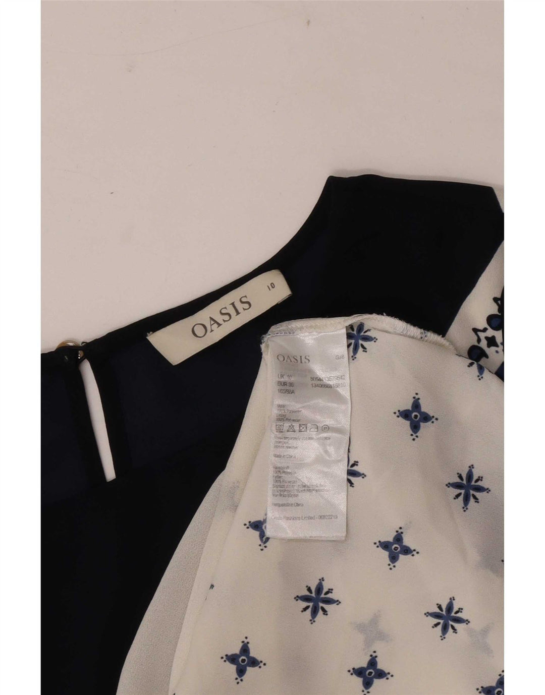 Bluză pentru femei Oasis, UK 10, Poliester Paisley, albastru mic