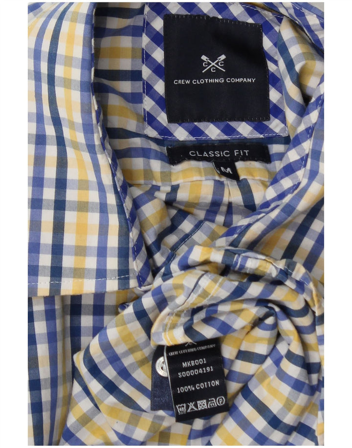 Crew Clothing Cămașă clasică pentru bărbați, bumbac cu carouri albastru mediu