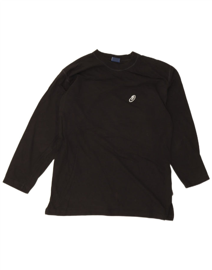 Asics Top pentru bărbați cu mânecă lungă, mare, negru, bumbac