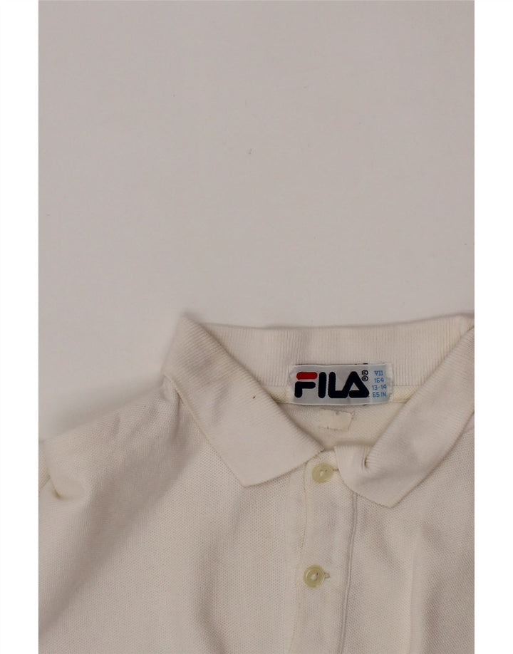 Tricou Polo Băieți FILA 13-14 Ani Alb