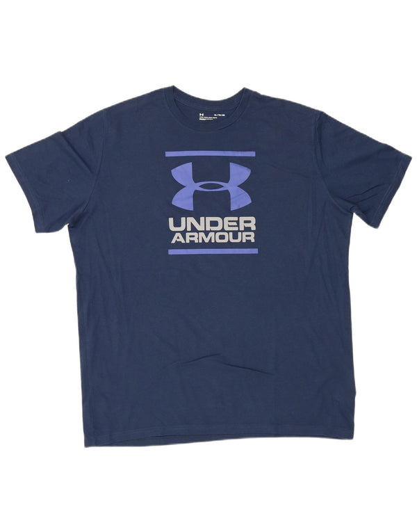 Tricou grafic pentru bărbați Under Armour Top XL Bumbac bleumarin
