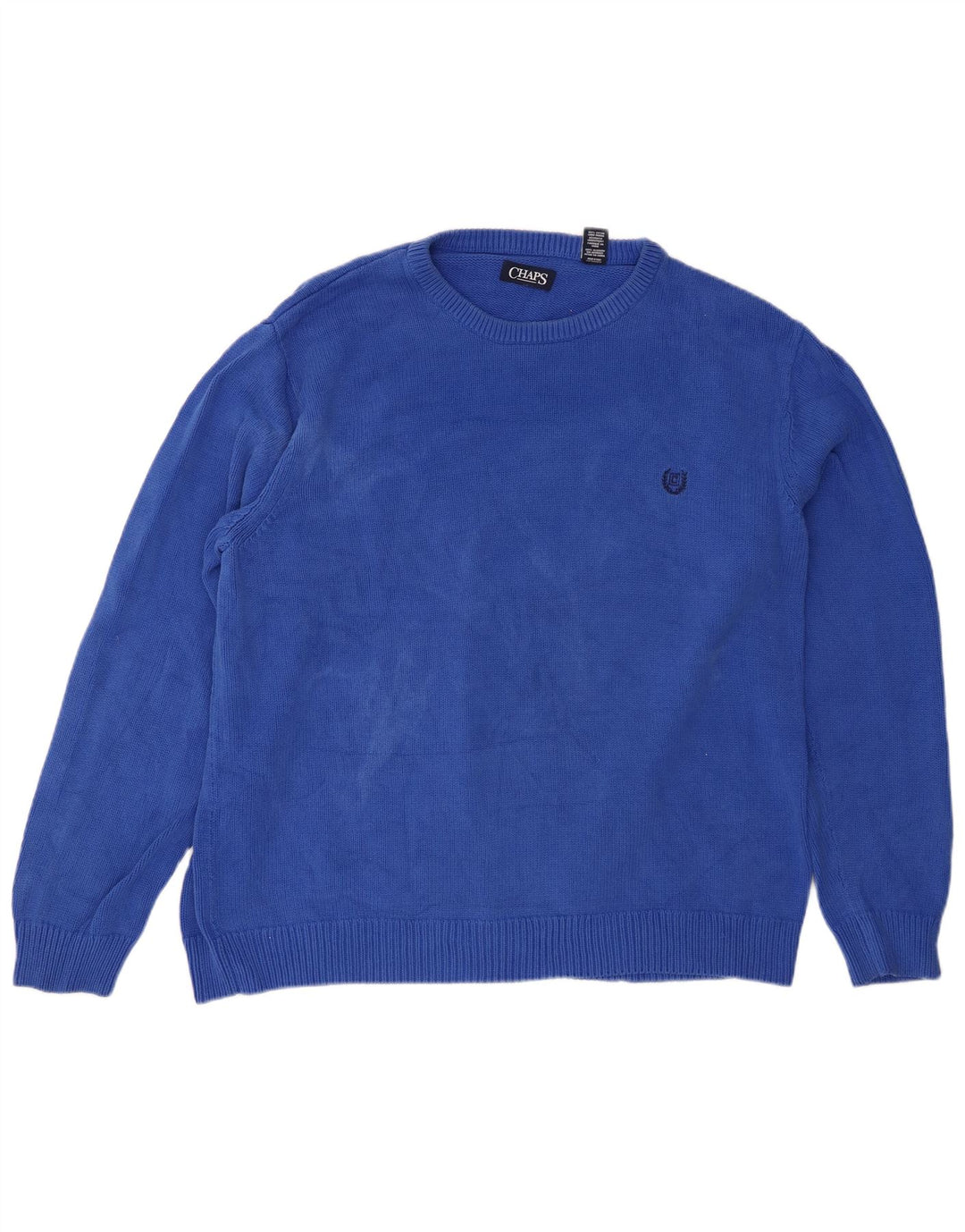 Pulover Chaps pentru bărbați, cu gât de barcă, bumbac albastru 2XL