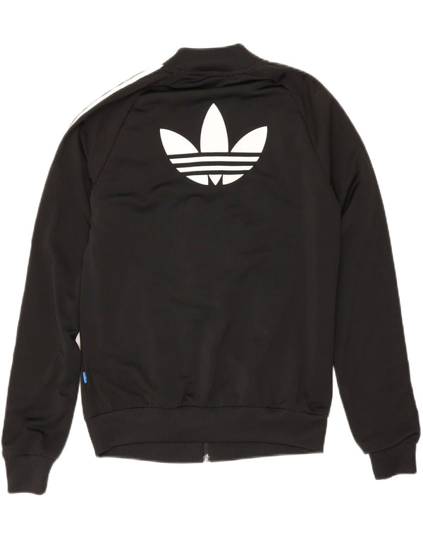 Jachetă de top pentru trening grafic Adidas pentru femei UK 6 XS poliester negru
