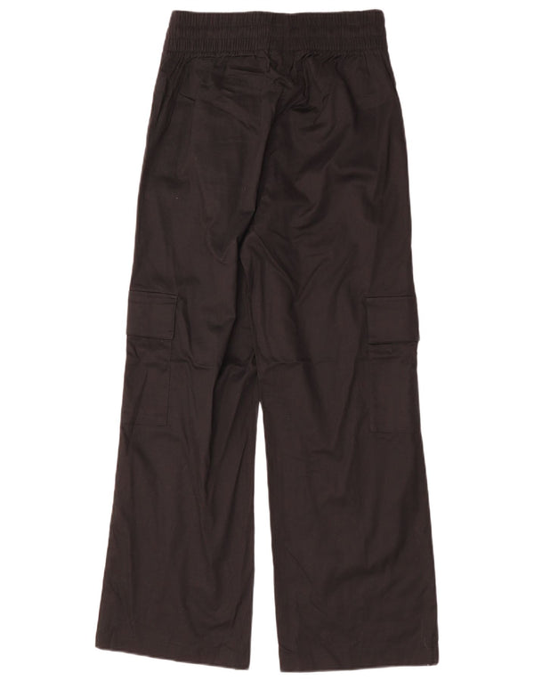 Pantaloni cargo cu talie înaltă ADIDAS pentru femei UK 8/10 Small W25 L28 Negru