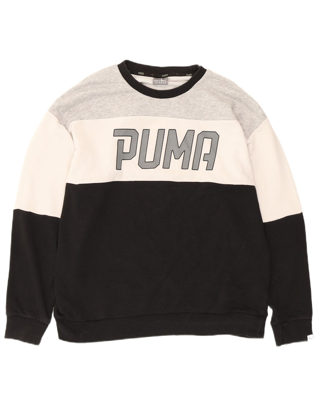 Pulover cu grafic pentru femei PUMA UK 14, mare, negru, bloc de culoare