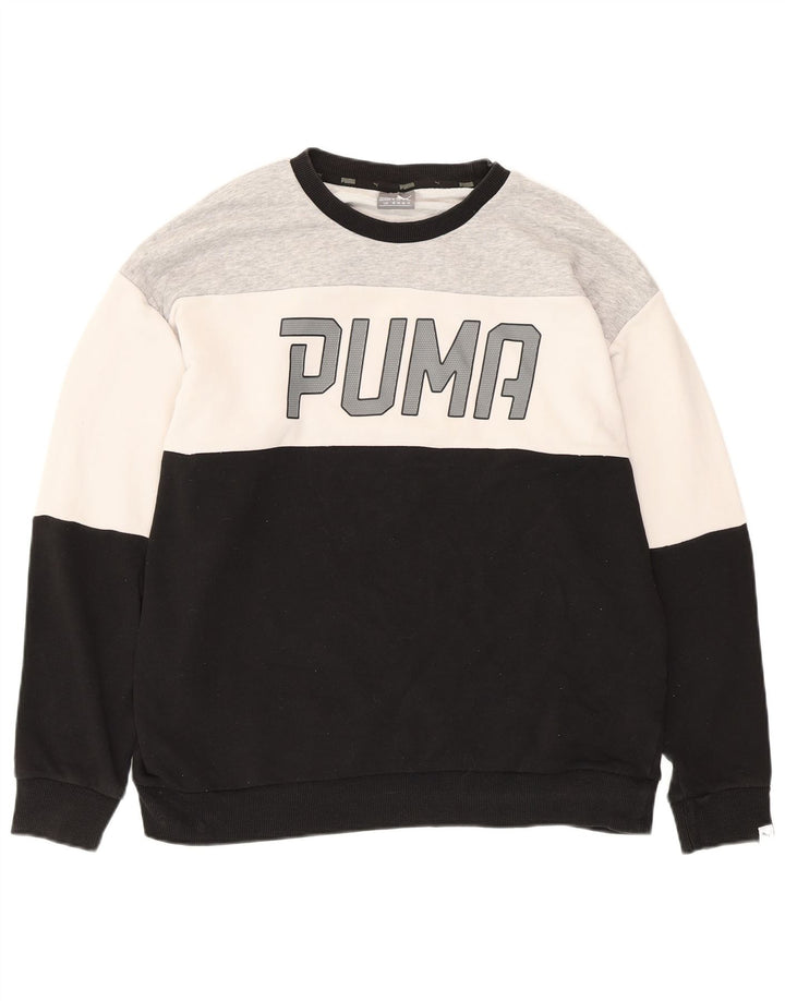Pulover cu grafic pentru femei PUMA UK 14, mare, negru, bloc de culoare