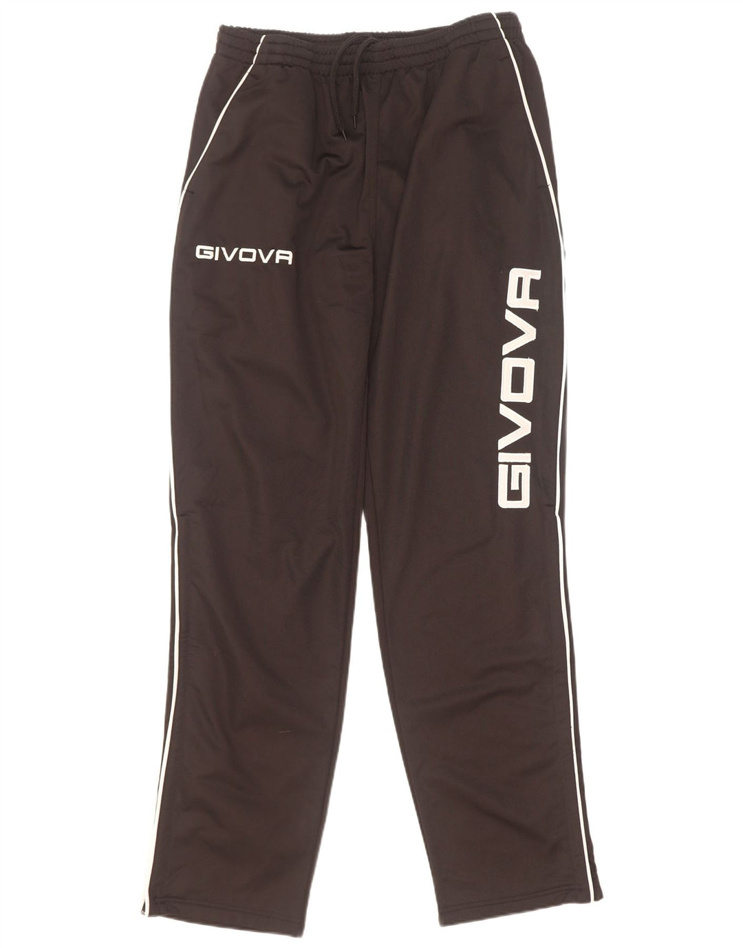 Givova Pantaloni de trening grafic pentru bărbați, mari, negru, poliester