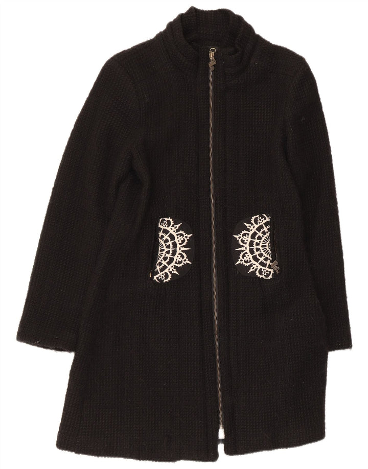 Palton pentru femei Desigual EU 42 Large Black Paisley Acrylic