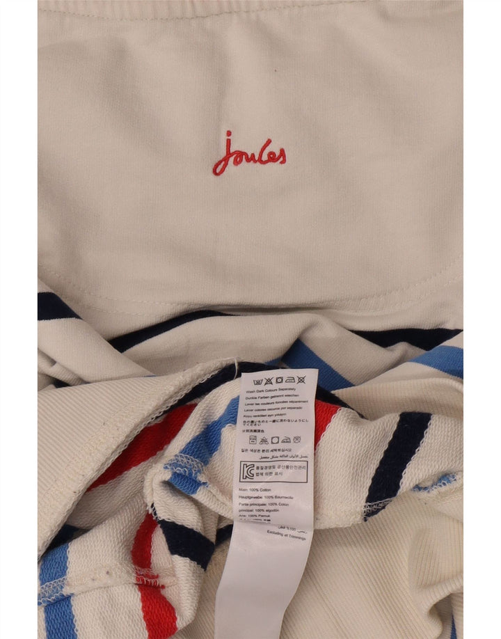 Pulover supradimensionat pentru femei Joules UK 14 Bumbac cu dungi albe medii